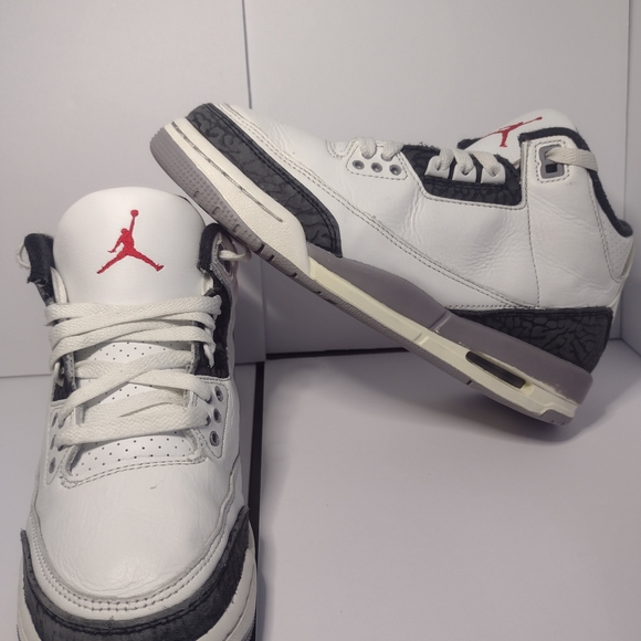 Nike Other - Nike Air Jordan 3 Retro Cement Grey White Sneakers Men Shoe Size 6.5Y